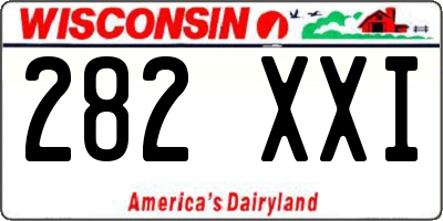 WI license plate 282XXI