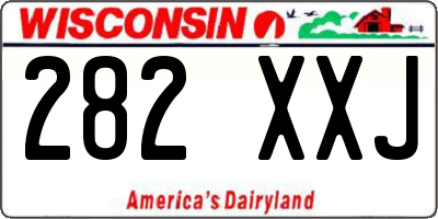 WI license plate 282XXJ