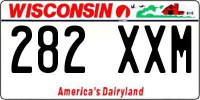 WI license plate 282XXM
