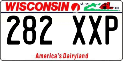 WI license plate 282XXP
