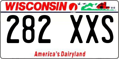 WI license plate 282XXS