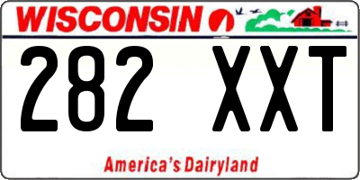 WI license plate 282XXT