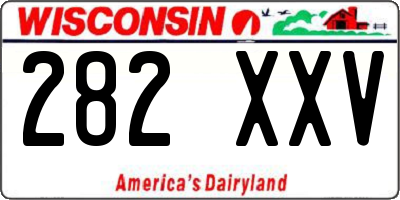 WI license plate 282XXV