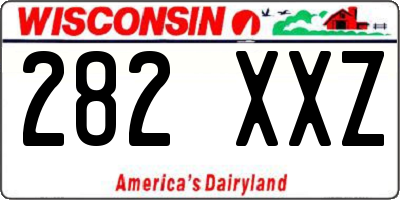 WI license plate 282XXZ