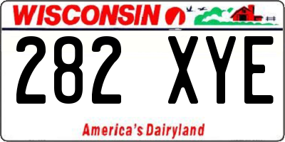 WI license plate 282XYE