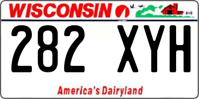 WI license plate 282XYH