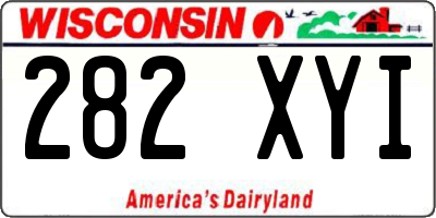 WI license plate 282XYI