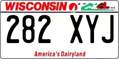 WI license plate 282XYJ