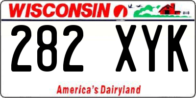 WI license plate 282XYK