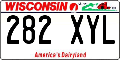 WI license plate 282XYL