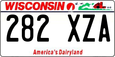 WI license plate 282XZA