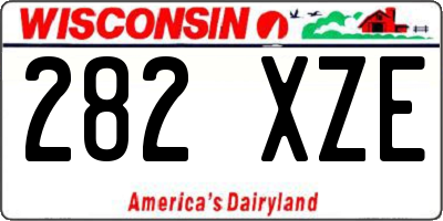 WI license plate 282XZE
