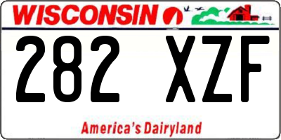 WI license plate 282XZF