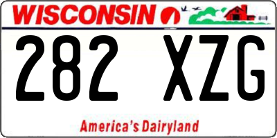 WI license plate 282XZG