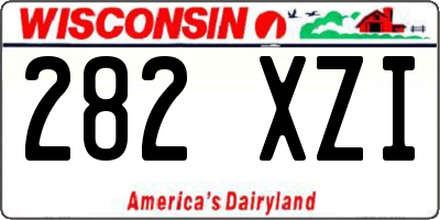 WI license plate 282XZI