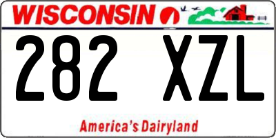 WI license plate 282XZL