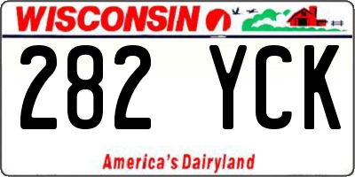 WI license plate 282YCK