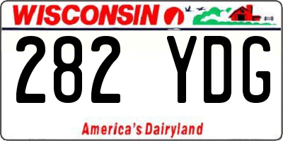 WI license plate 282YDG