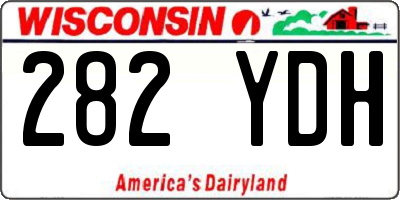 WI license plate 282YDH