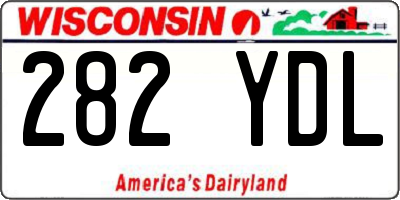 WI license plate 282YDL