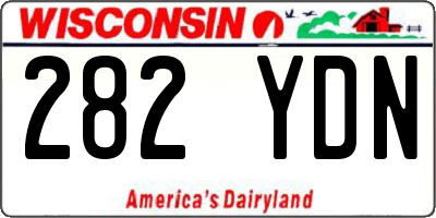 WI license plate 282YDN