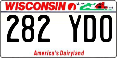 WI license plate 282YDO