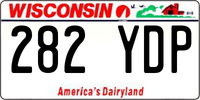 WI license plate 282YDP