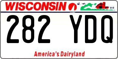 WI license plate 282YDQ