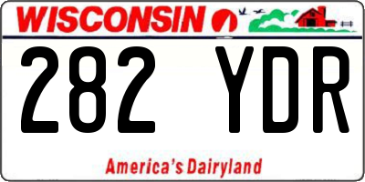 WI license plate 282YDR