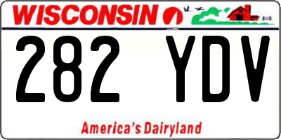 WI license plate 282YDV