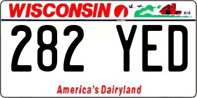 WI license plate 282YED