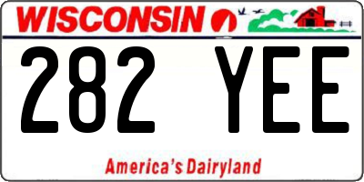 WI license plate 282YEE