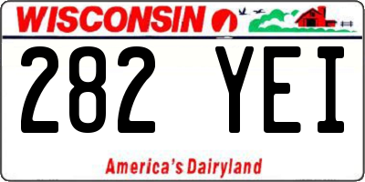 WI license plate 282YEI