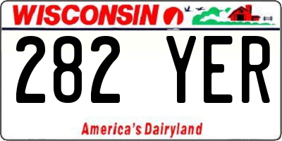 WI license plate 282YER