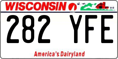 WI license plate 282YFE