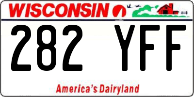 WI license plate 282YFF