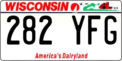 WI license plate 282YFG