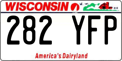 WI license plate 282YFP