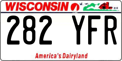 WI license plate 282YFR