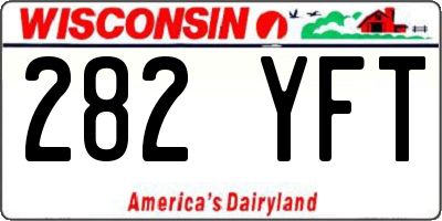 WI license plate 282YFT