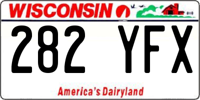 WI license plate 282YFX