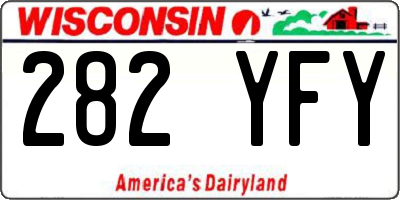 WI license plate 282YFY
