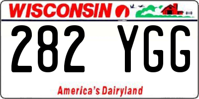 WI license plate 282YGG