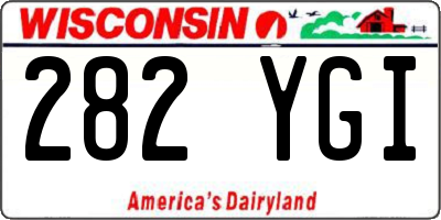 WI license plate 282YGI