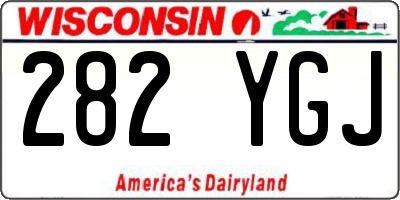 WI license plate 282YGJ