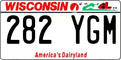 WI license plate 282YGM