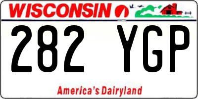 WI license plate 282YGP