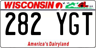 WI license plate 282YGT
