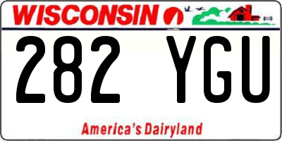 WI license plate 282YGU