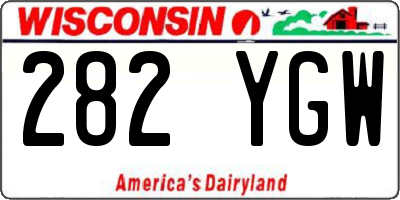WI license plate 282YGW